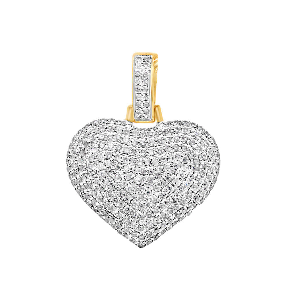 Heart Pendant with Necklace | 14K Yellow Gold | 18.75MM| 0.78CT