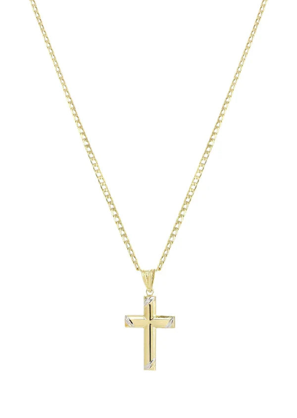 10K Gold Cross Necklace For Men | 3.55 Grams