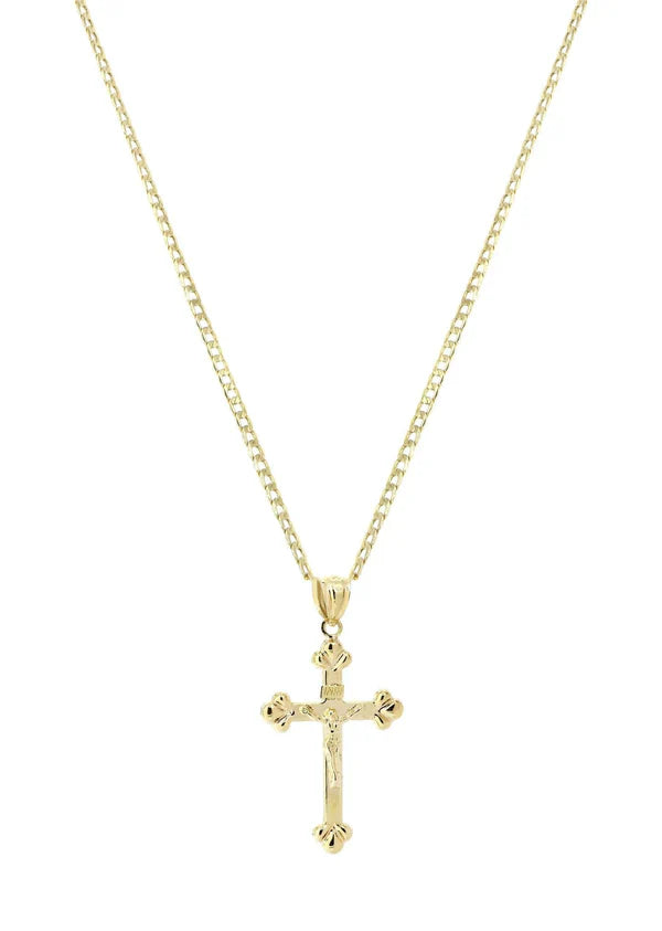 10K Gold Crucifix / Cross Necklace For Men | 2.9 Grams