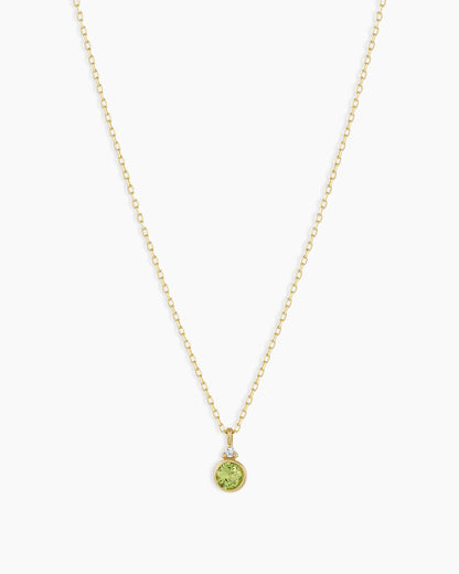 14k Gold Birthstone Necklace