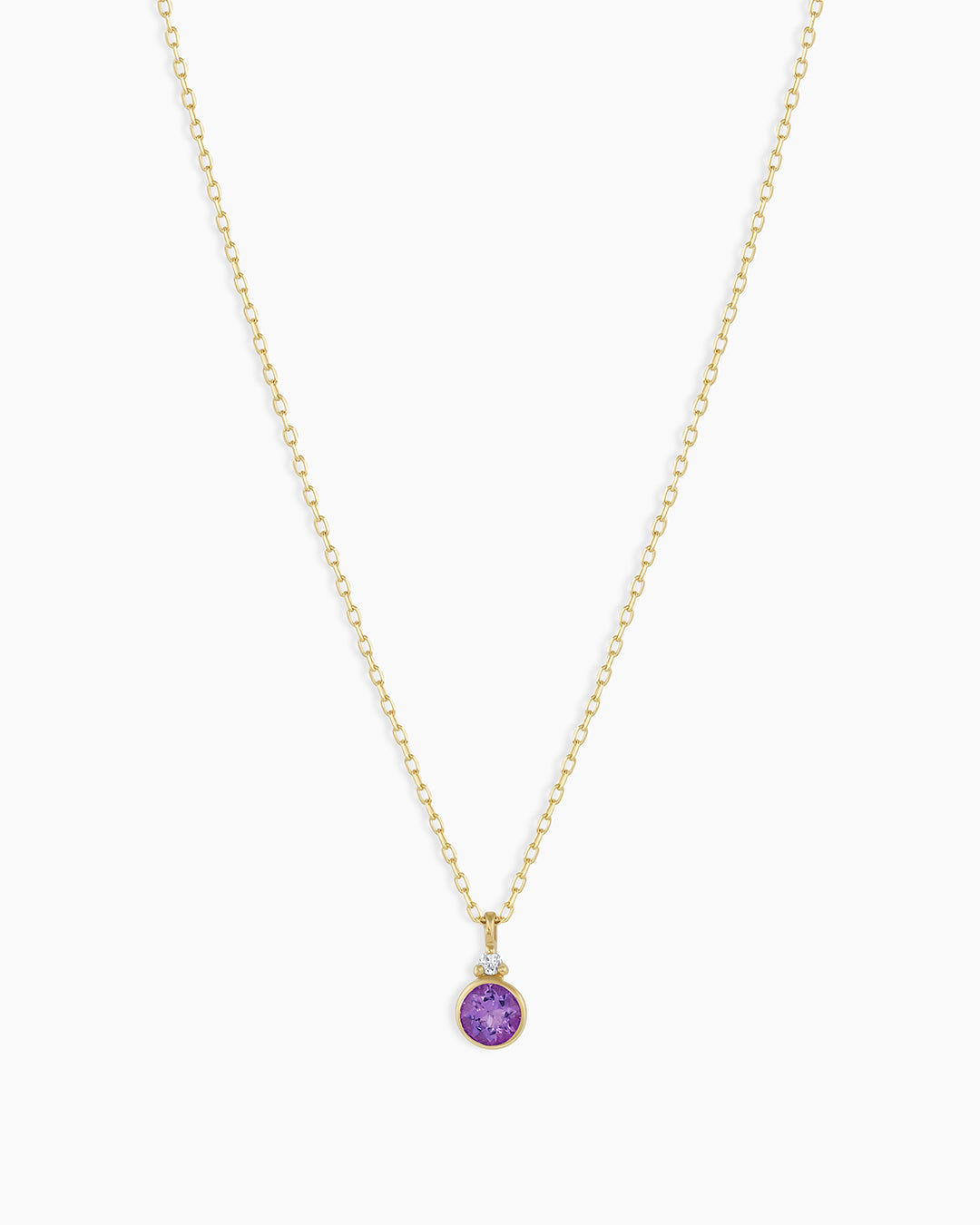 14k Gold Birthstone Necklace