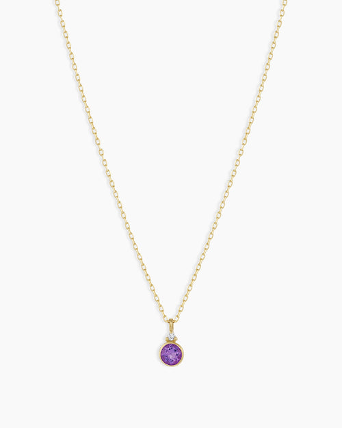 14k Gold Birthstone Necklace
