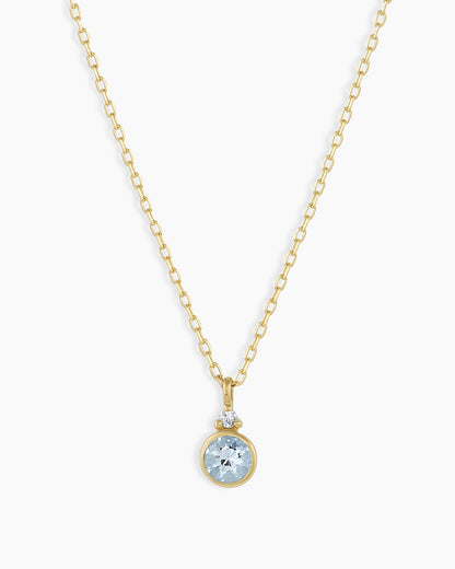 14k Gold Birthstone Necklace