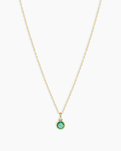 14k Gold Birthstone Necklace