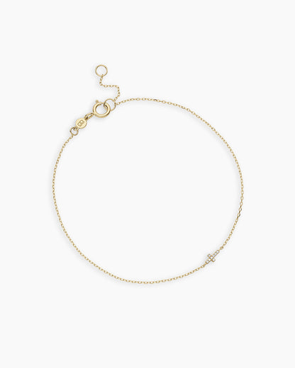 Diamond Cross Bracelet