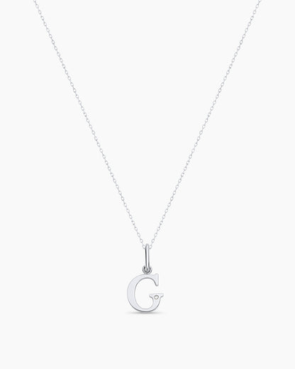 Diamond Vintage Alphabet Charm Necklace