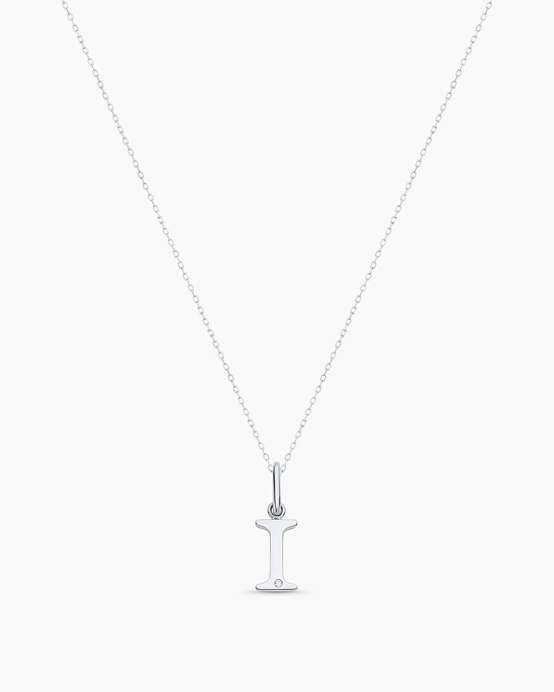 Diamond Vintage Alphabet Charm Necklace
