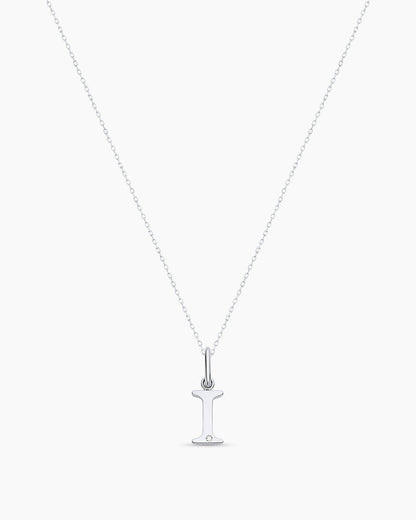 Diamond Vintage Alphabet Charm Necklace