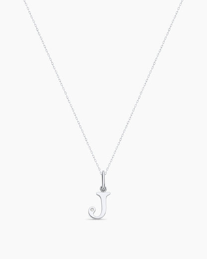 Diamond Vintage Alphabet Charm Necklace