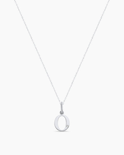 Diamond Vintage Alphabet Charm Necklace