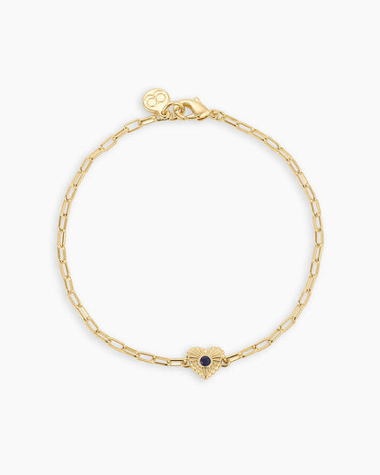 Birthstone Heart Bracelet