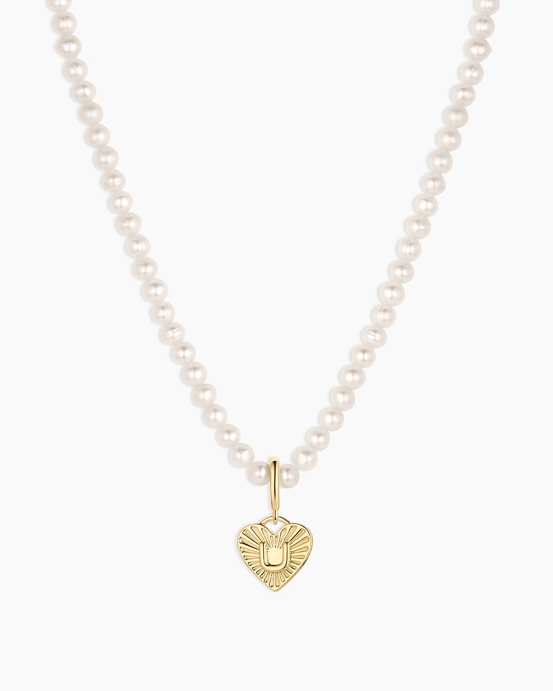 Vintage Heart Alphabet Charm Necklace