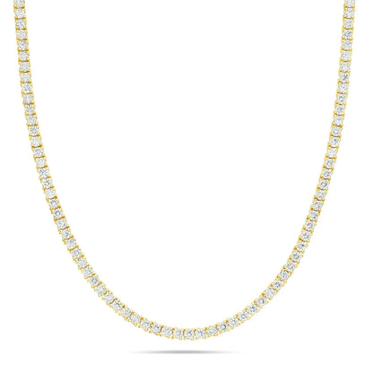 4-Prong Diamond Tennis Chain | 14K GOLD 13.34CTW | 3MM | 3 Color Options Available