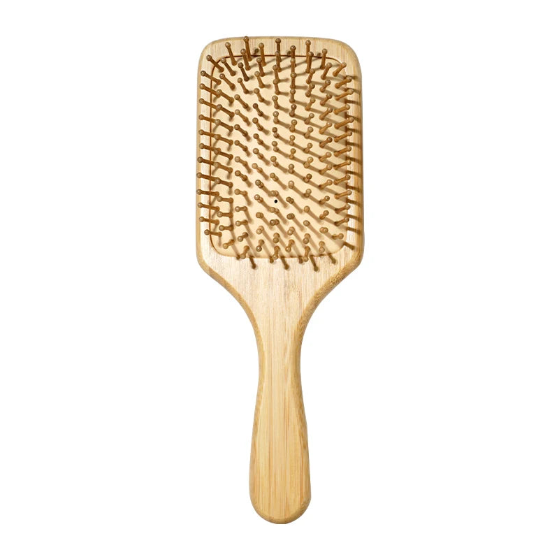 Bamboo Anti-Static Hair Brush with Scalp Massager