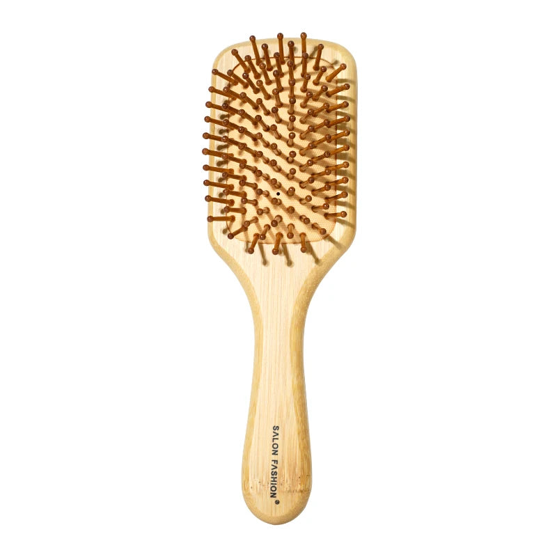 Bamboo Anti-Static Hair Brush with Scalp Massager