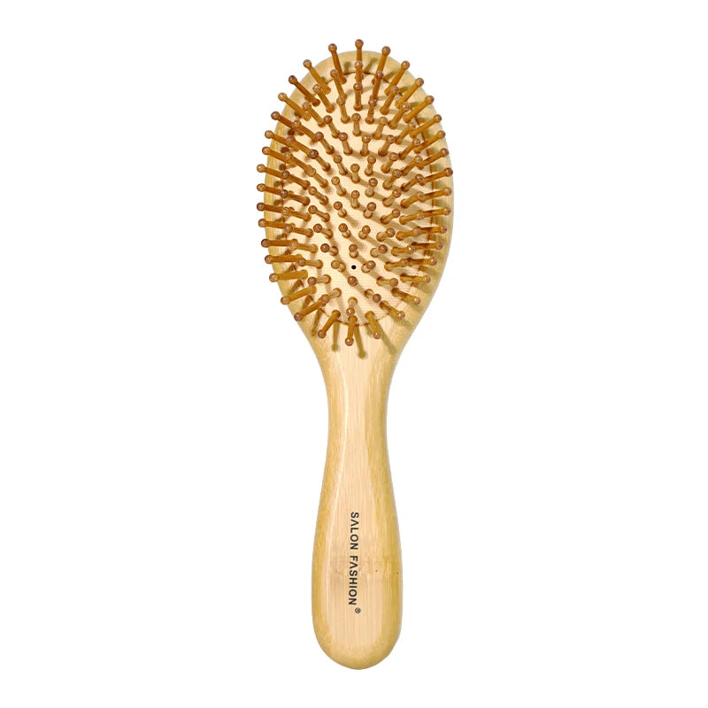 Bamboo Anti-Static Hair Brush with Scalp Massager