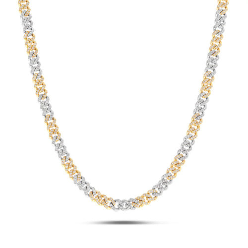 Diamond Cuban Chain | 10K GOLD 2.40CTW | 3MM | 5 Color Options Available | Two Tone Available