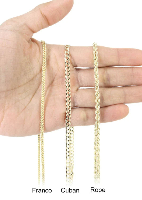 3D Hamsa Pendant with Chain/Necklace | 14K Yellow Gold | 1.27CT