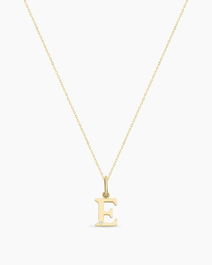 Diamond Vintage Alphabet Charm Necklace