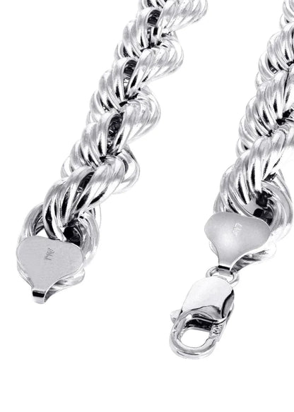 Hollow Gold Rope Chain 10K/14K - White Gold