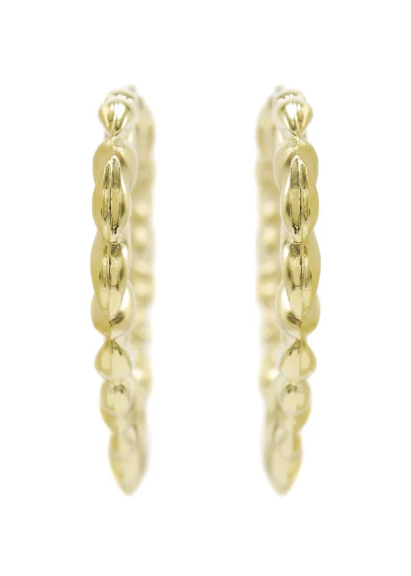 10K Womens Gold Heart Hoop Earrings | Customizable Size | 3-7MM