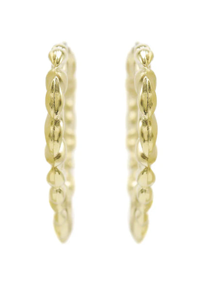 10K Womens Gold Heart Hoop Earrings | Customizable Size | 3-7MM