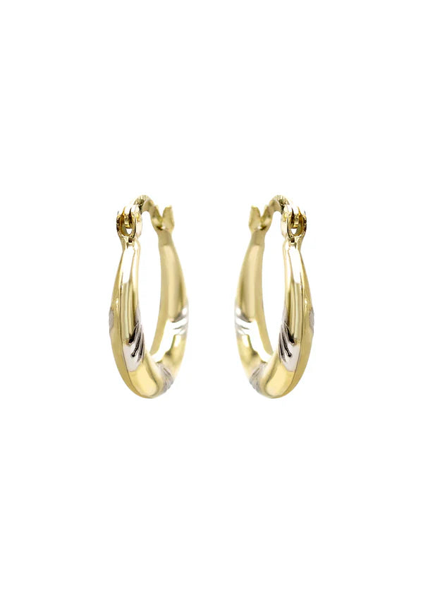 10K Womens Gold Hoop Earrings | 3.5MM