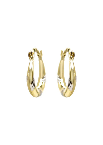 10K Womens Gold Hoop Earrings | 3.5MM