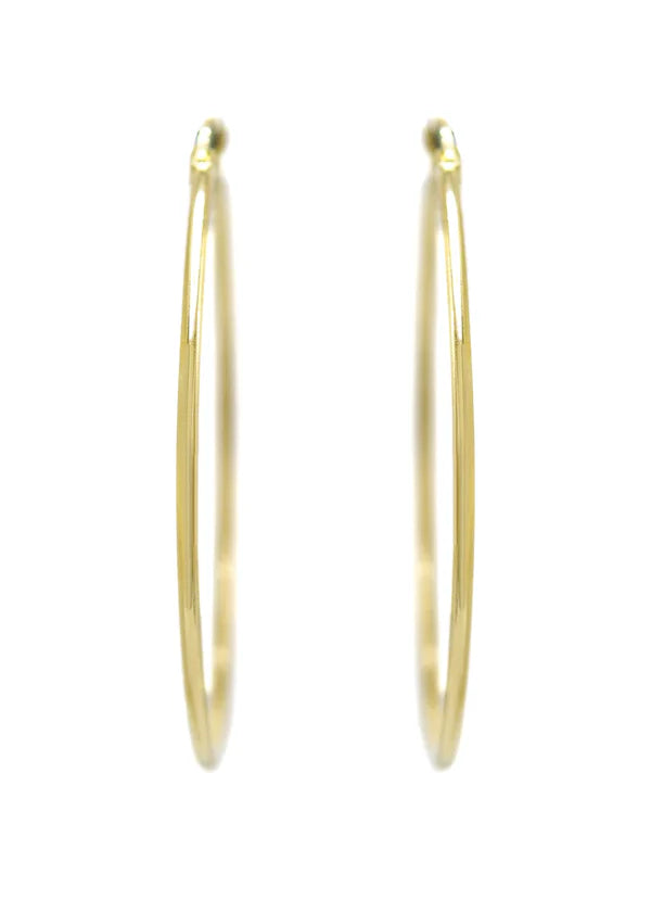 10K Womens Gold Hoop Earrings | Customizable Size | 1.5 MM