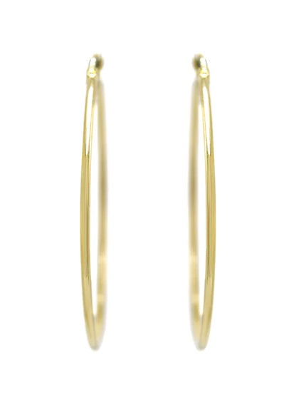 10K Womens Gold Hoop Earrings | Customizable Size | 1.5 MM