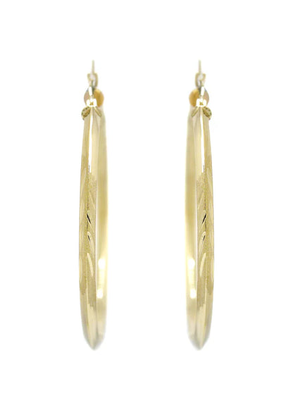 10K Womens Gold Hoop Earrings | Customizable Size 3MM