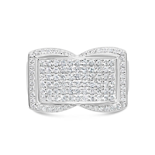 Mens Diamond Pinky Ring | 14K White Gold | 1.30CTW