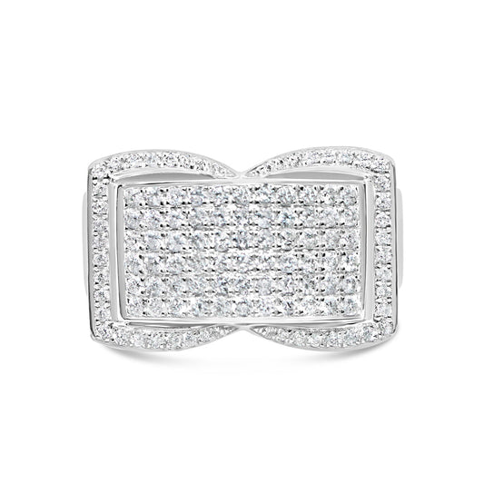 Mens Diamond Pinky Ring | 14K White Gold | 1.30CTW