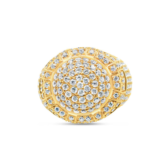 Mens Gold Diamond Round Ring | 14K | 2.30 CTW