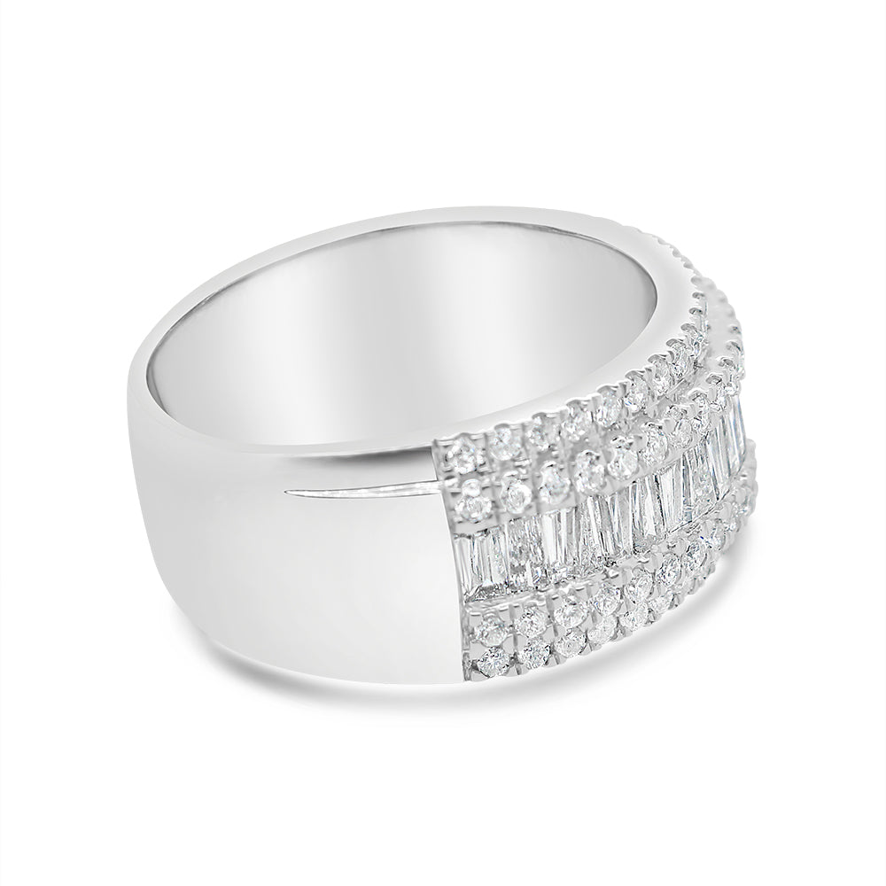 Gold Round and Baguette Diamond Ring | 14K | 2.72 CTW