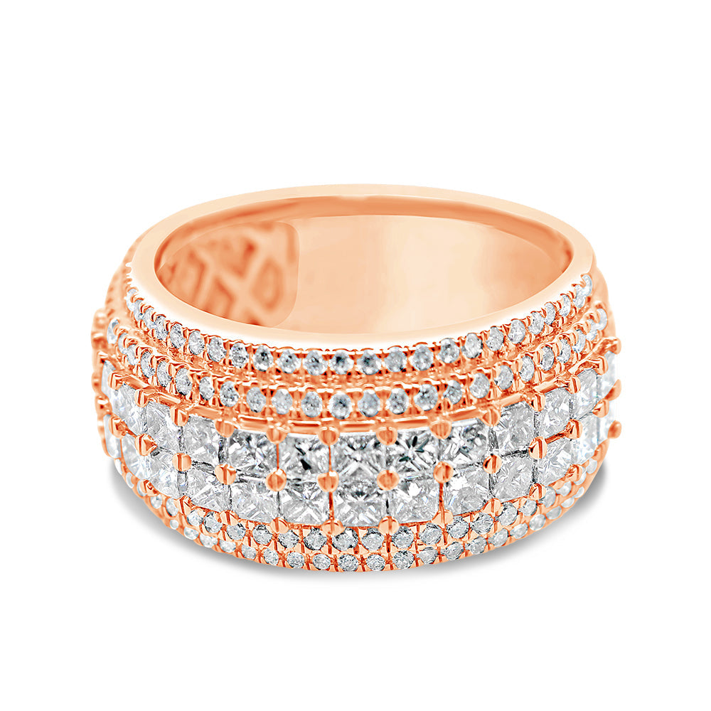 Gold Princess Cut Diamond  Ring | 14K | 3.58 CTW