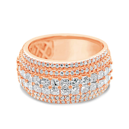 Gold Princess Cut Diamond  Ring | 14K | 3.58 CTW