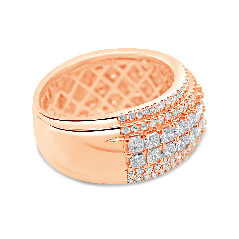 Gold Princess Cut Diamond  Ring | 14K | 3.58 CTW
