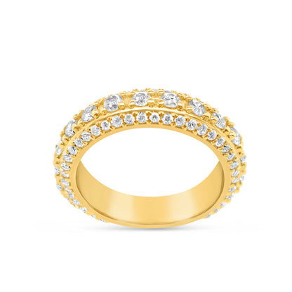 Gold Round and Baguette Diamond Ring | 14K | 2.00 CTW