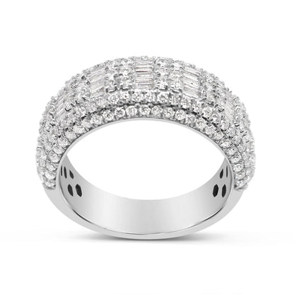 Gold Round and Baguette Diamond Ring | 14K | 2.04 CTW