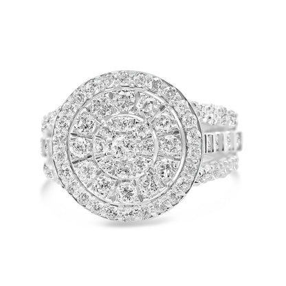 Gold Diamond Big Round Engagement Ring | 10K | 2.00 CTW