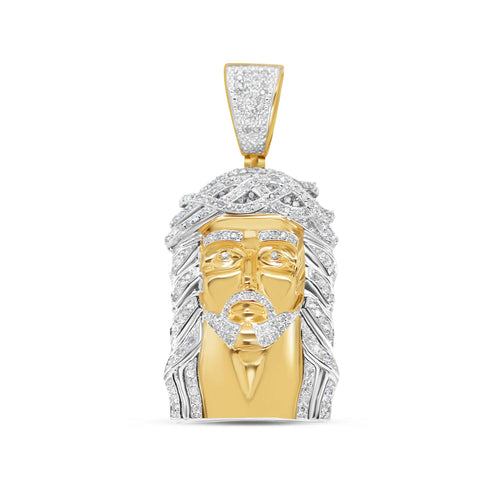 Jesus - Yellow Gold Diamond Pendant | 0.93CTW | 10K