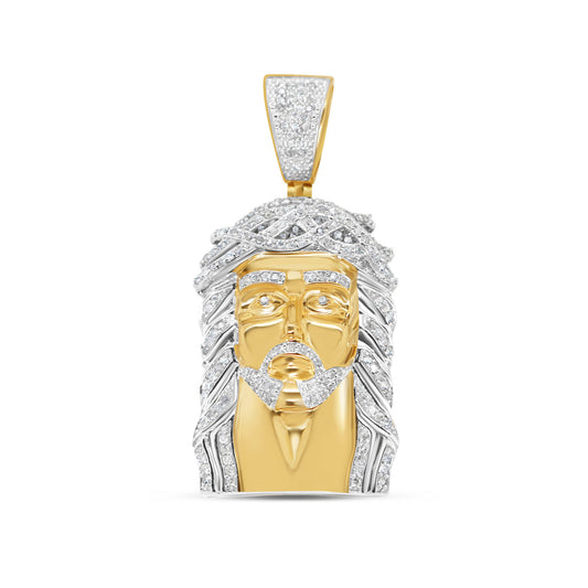 Jesus - Yellow Gold Diamond Pendant | 0.93CTW | 10K