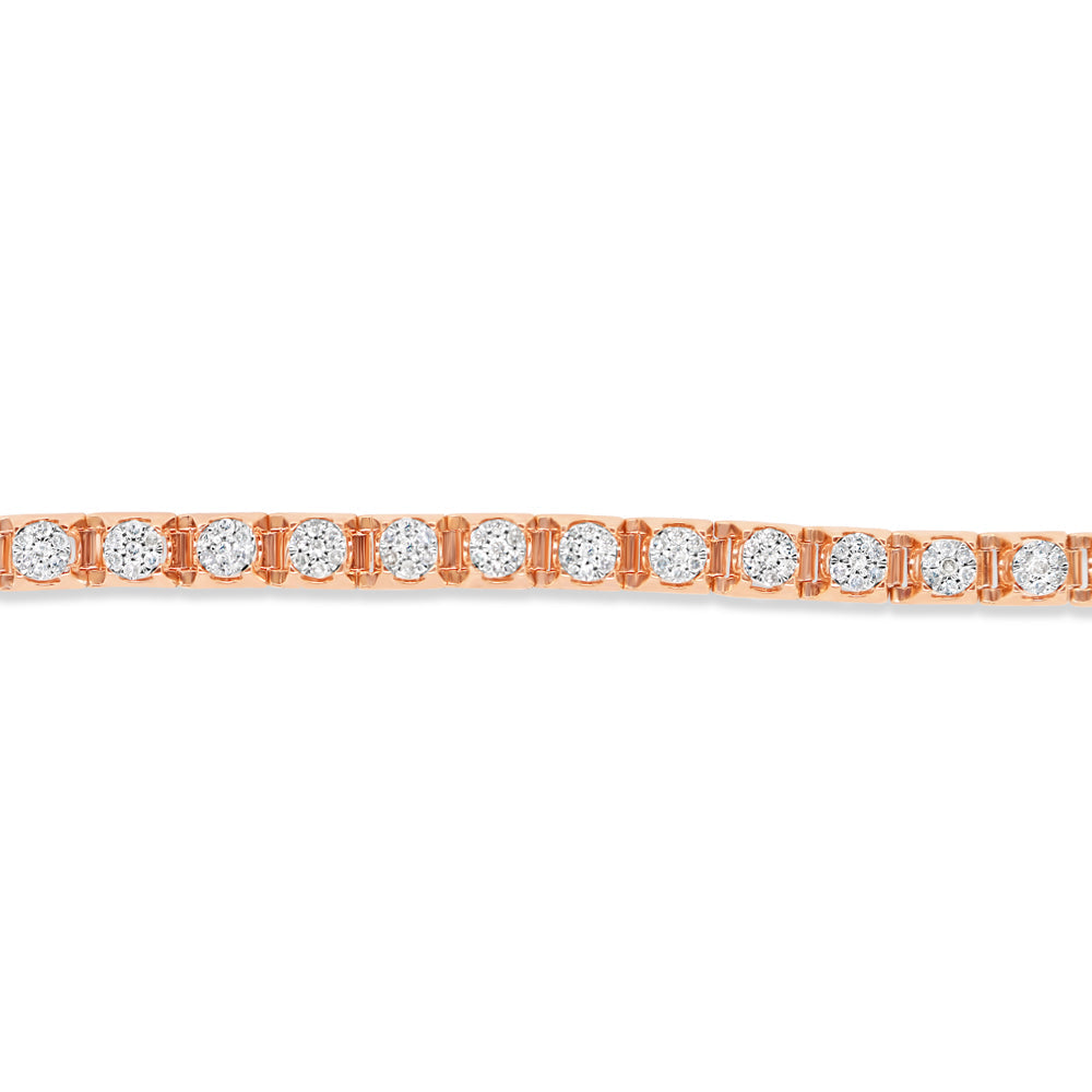 14K Gold 1.52CT Flower Diamond Bracelet