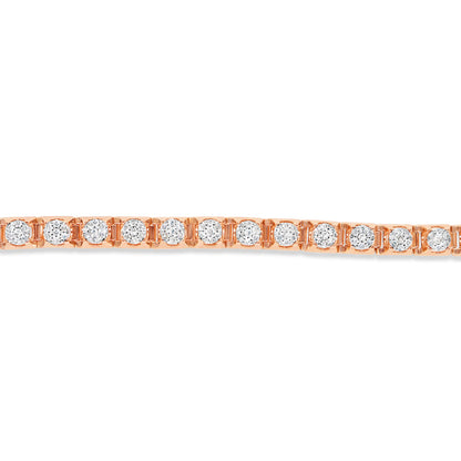 14K Gold 1.52CT Flower Diamond Bracelet