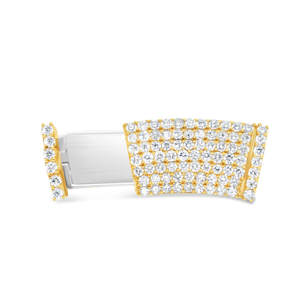Lock - Yellow Gold Diamond Chain Lock| 1.86CTW | 14K | 12MM