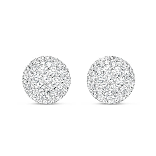 Gold Diamond Round Earrings | Yellow Gold 14K | 3.00CT | 14MM