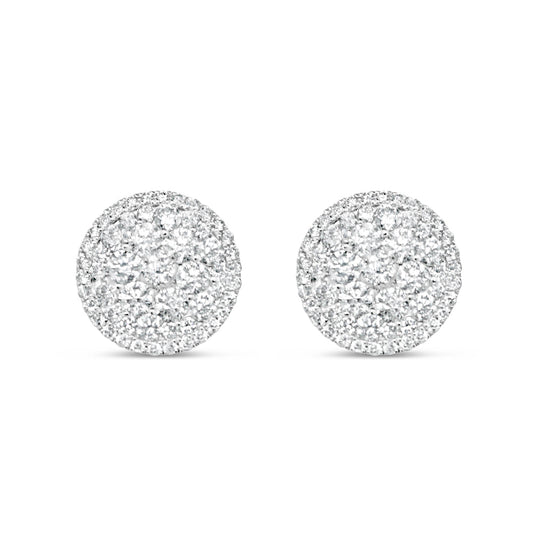 Gold Diamond Round Earrings | Yellow Gold 14K | 3.00CT | 14MM