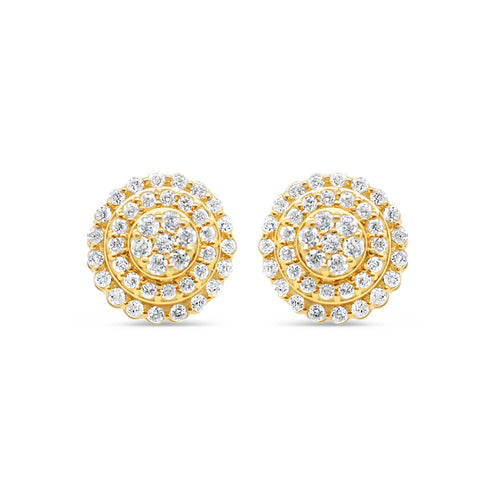 14K Yellow Gold | Diamond Earrings | 0.53CTW | 9.7MM