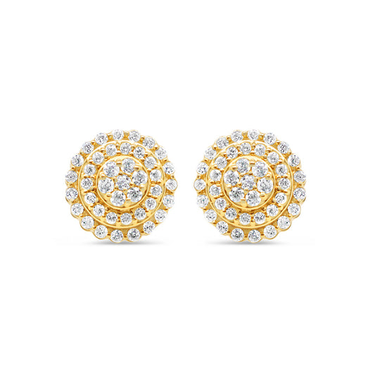 14K Yellow Gold | Diamond Earrings | 0.53CTW | 9.7MM